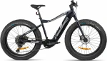 Elektrinis dviratis GZR Black Raw 2023 26" Electric Fatbike 19", juodas