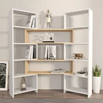 Kalune Design Bookshelf Poyraz - Baltas, Oak knygų spinta