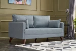 Kalune Design 2 vietų sofa Bella Soft İkili Koltuk - Mėlyna