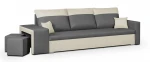 Sofa Bellezza Dakota, smėlio spalvos/tamsiai pilka