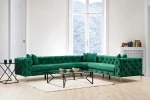 Hanah Home Kampinė sofa Como Left - Žalias