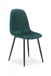 4-ių kėdžių komplektas Fox Velvet, žalias/juodas