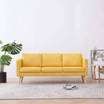 Trivietė sofa, geltona