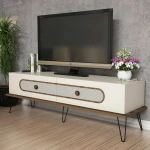 TV staliukas Kalune Design CREAM TV stalas Ekol - Kreminis