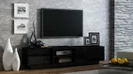 Cama TV cabinet SIGMA1 180 juodas/juodas gloss