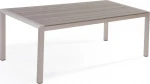 Beliani Sodo stalas iš aliuminio 180 x 90 cm pilkas VERNIO