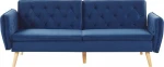 Beliani Welour sofa mėlynas BARD