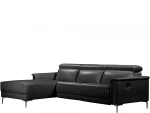 Trivietė sofa reglaineris Loft24 Lund, juoda