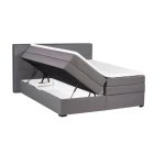 Lova Continental bed TENNESSI STORAGE 180x200cm, pilkas