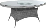 Table ASCOT 180x120xH75cm, pilkas