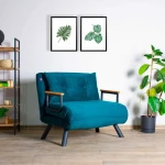 Kalune Design 1 sėdynės sofa-lova Sando Single - Petrol Žalias