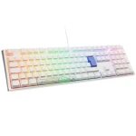 Ducky One 3 Classic Pure Baltas Klaviatūra žaidimams, RGB LED - MX-Mėlyna