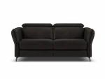 Dvivietė odinė sofa Windsor & Co Hubble, 103x176x76 cm, juoda