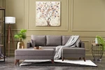 Kalune Design Kampinė sofa-lova Bella Mini Corner Sofa Right - Brown