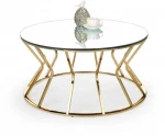 Gold AFINA, coffee table, mirror / auksinis