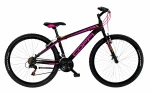 Kalnų dviratis COPPI MTB LADY BRAVE - juodas su rožine spalva (Ratų dydis: 27,5" Rėmo dydis: 15")