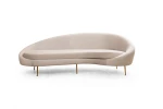 Trivietė sofa Atelier Del Sofa Eses Right, smėlio spalvos