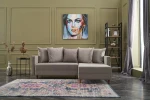 Kalune Design Kampinė sofa-lova Aydam Right - Kreminis