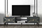 TV staliukas Kalune Design Televizoriaus stovas Yumedi - Anthracite, Gold