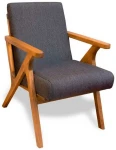 Fotelis Kalune Design Kėdė Melody - Juodas, Pilkas