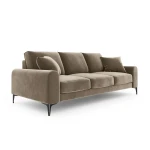 Keturvietė sofa Velvet Larnite, 237x102x90 cm, rudos spalvos