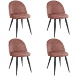 4-ių kėdžių komplektas Akord SJ.077, rožinis