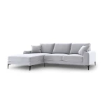 Penkiavietė sofa Velvet Larnite, 254x182x90 cm, pilkos spalvos