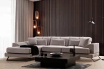 Hanah Home Kampinė sofa Frido Left (Chl+3R) - Light Pilkas