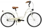 Vaikiškas dviratis AZIMUT Julie 24" 2021, kreminis