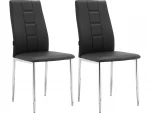 2-jų valgomojo kėdžių komplektas Loft24 Edita, juodas