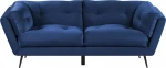 Beliani 3-asmuo Velour sofa mėlyna Lübner