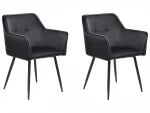 2-ių kėdžių komplektas Beliani Jasmin, juodas