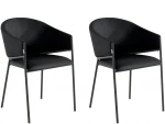 2-jų valgomojo kėdžių komplektas Loft24 Martha, juodas
