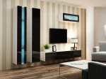 Cama Living room cabinet set VIGO NEW 2 baltas/juodas gloss