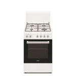 Viryklė Simfer | Cooker | 5405SERBB | Hob type Gas | Oven type Electric | Baltas | Plotis 50 cm | Electronic ignition | Gylis 60 cm | 43 L