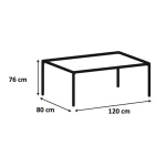 Roxby pietų stalas 120x80x76 cm