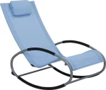 Beliani Sodo kėdė siūbuoja mėlyna CAMPO