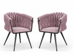 2-jų kėdžių komplektas Cosmopolitan Design Shirley, violetinis