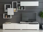 TV staliukas Kalune Design Televizijos vienetas Amor - Baltas