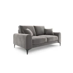 Dvivietė sofa Velvet Larnite, 172x102x90 cm, šviesiai pilka