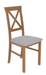 2-jų kėdžių komplektas Alla 3, rudas/pilkas