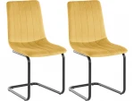 2-jų valgomojo kėdžių komplektas Loft24 Marcela, geltonas