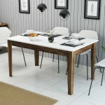 Kalune Design Valgomasis stalas Milan 514 - Walnut, Baltas