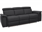 Trivietė sofa Loft Pareli, juoda