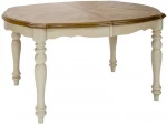 Valgomojo stalas LILY, 106,5x137-182x76 cm, ištraukiamas, medžiaga: MDF su tikro ąžuolo lukštu, kaučiukmedis, spalva: ąž