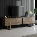 TV staliukas Kalune Design TV stalas Luxe - Walnut, Gold