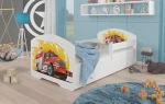 Vaikiška lova Adrk Furniture Pepe Fire truck, 80x160 cm, balta
