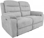 Recliner sofa MIMI 2-seater, electric, sidabrinis pilkas