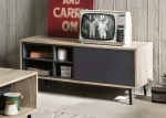 TV staliukas Pašto dėžutė, natūralaus ąžuolo apdaila