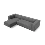 Keturvietė kairinė kampinė sofa Agawa, 290x173x68 cm, pilka